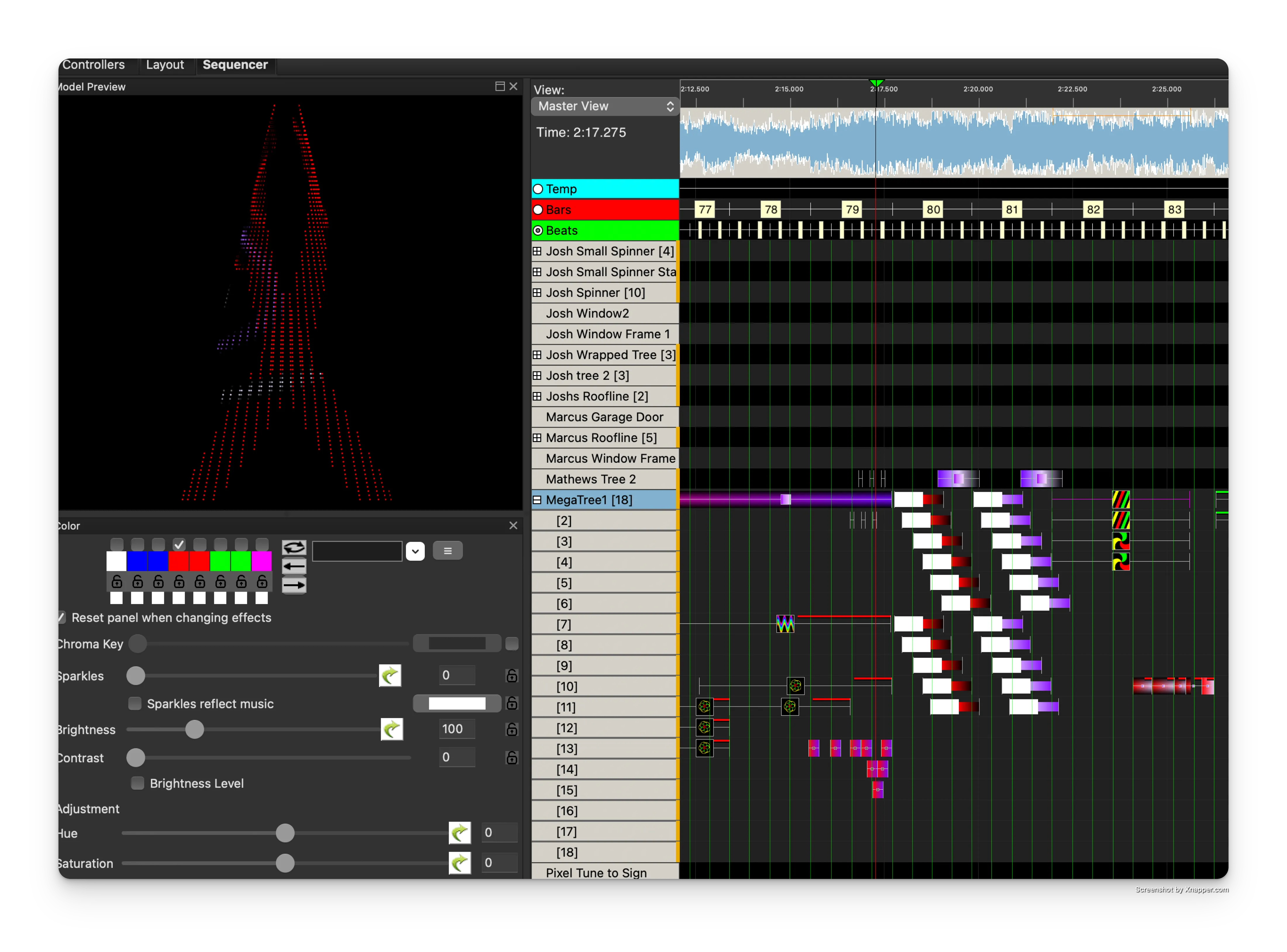 xLights Timeline